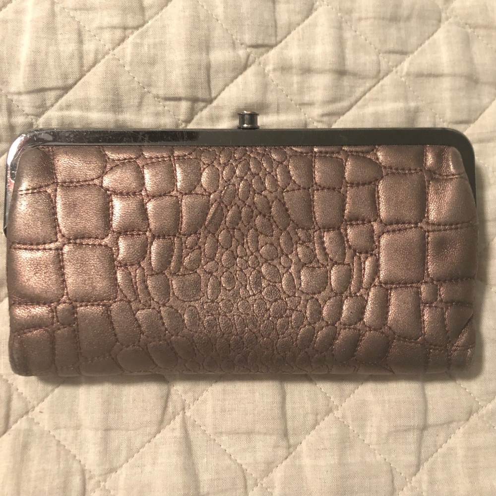 Hobo International Leather Clutch Wallet, Bronze